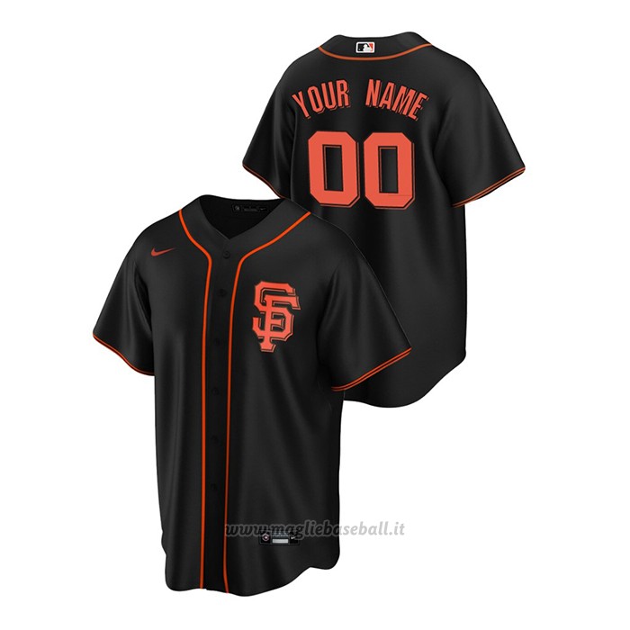 Maglia Baseball Uomo San Francisco Giants Personalizzate Replica Alternato Nero